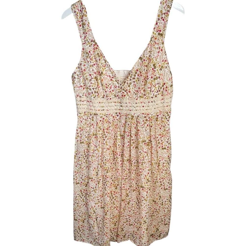 Sundance Midi Sleeveless V-neck Floral Cotton Dress W1791 Sz 16